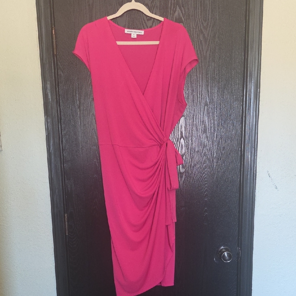 Amazon Essentials Pink Asymmetrical Dress